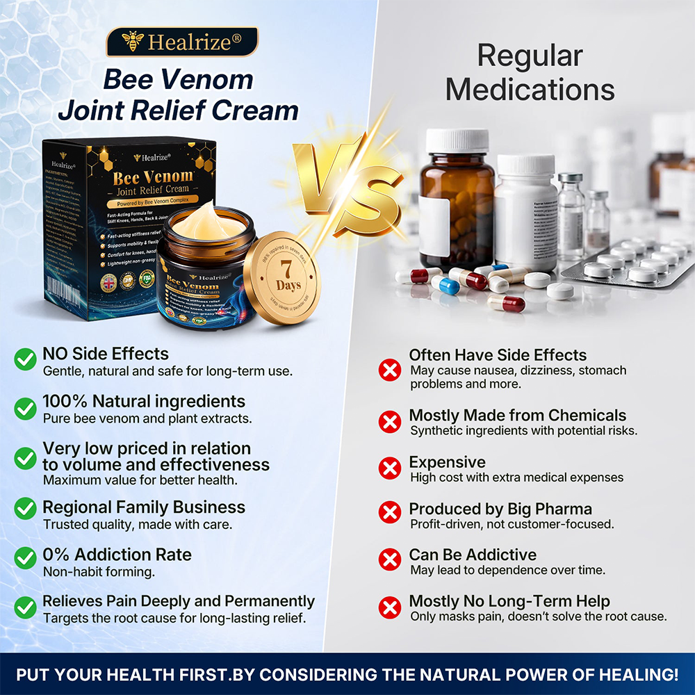 🎁Healrize® Bee Venom Joint Relief Cream 💞Targets stiff, sore joints in knees, hands, shoulders, back & more — so you can move easier every day（英国版）
