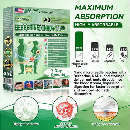 𝐎𝐟𝐟𝐢𝐜𝐢𝐚𝐥 𝐔𝐒 𝐒𝐭𝐨𝐫𝐞 🇺🇸  | 🧑‍⚕️Healrize® Moringa · Berberine × NAD+ 𝟏𝟎-𝐢𝐧-𝟏 𝐀𝐝𝐯𝐚𝐧𝐜𝐞𝐝 𝐍𝐚𝐧𝐨 𝐌𝐢𝐜𝐫𝐨𝐧𝐞𝐞𝐝𝐥𝐞 𝐏𝐚𝐭𝐜𝐡 — 𝐎𝐧𝐜𝐞 𝐃𝐚𝐢𝐥𝐲, 𝐕𝐢𝐬𝐢𝐛𝐥𝐞 𝐑𝐞𝐬𝐮𝐥𝐭𝐬 𝐢𝐧 𝟕 𝐃𝐚𝐲𝐬 - Ap