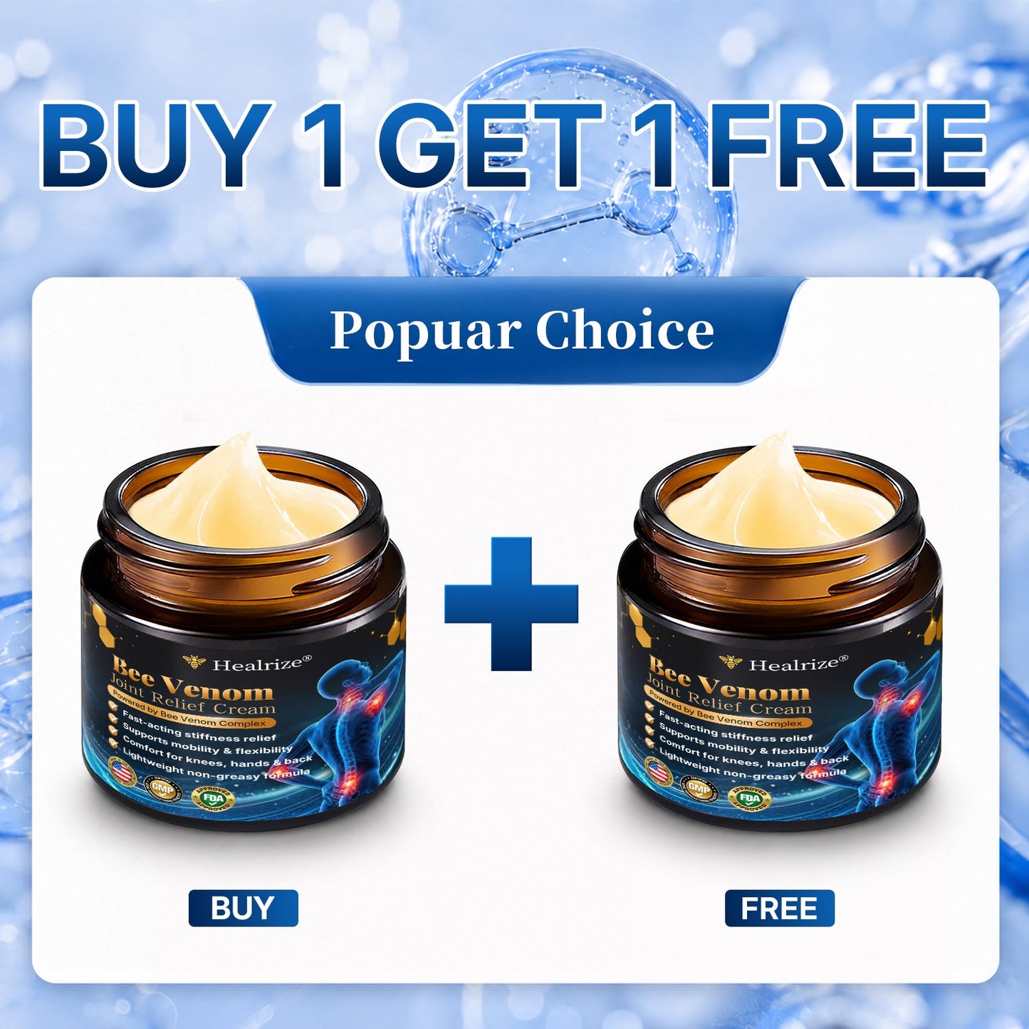 🎁Healrize® Bee Venom Joint Relief Cream 💞Targets stiff, sore joints in knees, hands, shoulders, back & more — so you can move easier every day