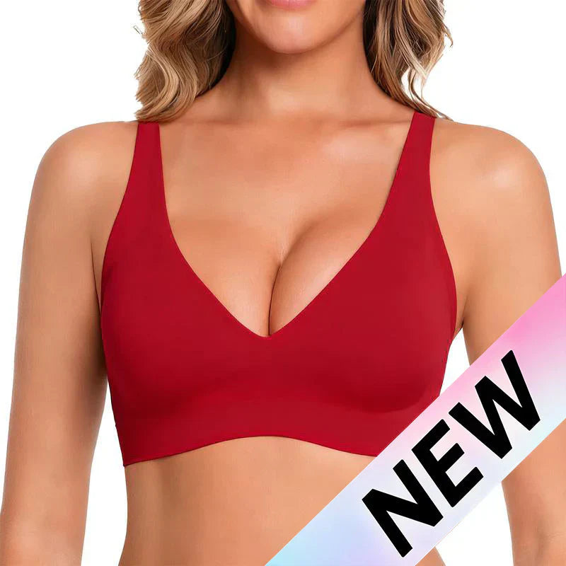 💪NESLEMY Women’s Wireless Deep V Push-Up Bralette - Aa