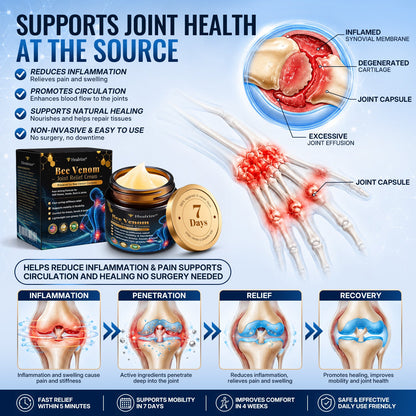 🎁Healrize® Bee Venom Joint Relief Cream 💞Fast-Acting Comfort for Stiff Knees, Hands, Back & Everyday Joint Discomfort