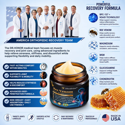🎁Healrize® Bee Venom Joint Relief Cream 💞Fast-Acting Comfort for Stiff Knees, Hands, Back & Everyday Joint Discomfort